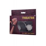 Наручники Toyfa Theatre, меховые, черные, 28 см