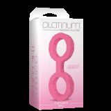 Наручники з силікону Doc Johnson The Cuffs Small - Pink, добре тягнуться, для рук і для ніг