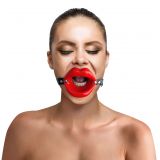 Кляп розширювач в формі губ Art of Sex - Gag Lips, натуральна шкіра
