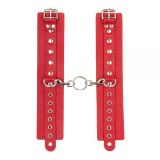 Наручники Leather Double Fix Hand Cuffs Red