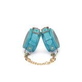 Наручники Liebe Seele Blue Lamb leather Wrist Cuffs with Velvet Lining