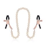 Затискачі для сосків з перлинним ланцюжком Rosy Gold - Nipple Clamps Pearls