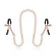 Затискачі для сосків з перлинним ланцюжком Rosy Gold - Nipple Clamps Pearls