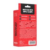 Набір БДСМ - Erospace Wild Play Mouth Gag With Nipple Clamps C15