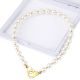 Жемчужный ошейник с поводком LOCKINK Pearl Collar & Leash Set