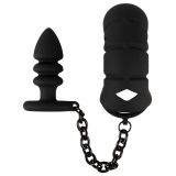 Black Velvets Cock cage with a