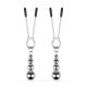 Зажимы для сосков Bedroom Fantasies: Nipple Clamps with Beaded Chain - Silver