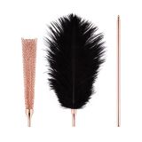 Лоскітка з металевим флогером Rosy Gold - Feather Tickler & Whip