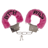 Плюшеві наручники та маска для очей Wild Bitch Pink