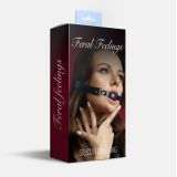 Кляп силиконовый Feral Feelings Silicon Ball Gag Black/Black, черный ремень, черный шарик