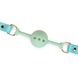 Кляп Liebe Seele Blue Lamb Leather Ball Gag with Velvet Lining