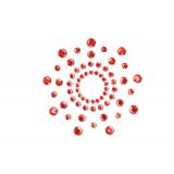 Пэстис из кристаллов Bijoux Indiscrets - Mimi Red, украшение на грудь