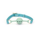 Кляп Liebe Seele Blue Lamb Leather Ball Gag with Velvet Lining
