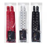 Кайдани на щиколотки Leather Double Fix Leg Cuffs Black