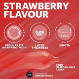Презерватив - EXS Strawberry Flavour Condom, 1 шт.