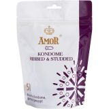 Презервативы - Amor Ribbed & Studded, 50 шт.
