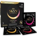 Презервативы SKYN Cocktail Club 3 шт, вкусы Pina Colada, Cherry Sunrise и Passion Daiquiri