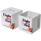 Масажна свічка Love To Love LIGHT MY FIRE Strawberry (80 мл) без парабенів і консервантів