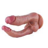 Подвійний фалоімітатор для секс-машин Hismith Double Penetrator M, 9.25″, KlicLok та присоска