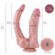 Двойной фаллоимитатор для секс-машин Hismith Double Penetrator M, 9.25″, KlicLok и присоска