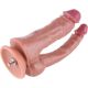 Двойной фаллоимитатор для секс-машин Hismith Double Penetrator M, 9.25″, KlicLok и присоска