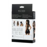 Платье Glossy из материала wetlook с заклепками, черный