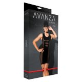 Чорна сукня з лакироваными вставками Avanza