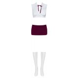 Рольовий костюм - Obsessive Student Set White/Burgundy