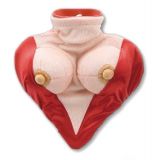 Різне - The Revealer Boobie Hot Water Bottle, Warmeflasche, червоний