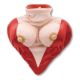 Різне - The Revealer Boobie Hot Water Bottle, Warmeflasche, червоний