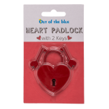 Металевий замок з двома ключиками Heart Padlock, 6 см