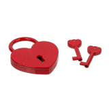 Металевий замок з двома ключиками Heart Padlock, 6 см