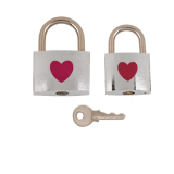 Металеві замочки з ключиком Love Lock, 4,7 см і 5 см