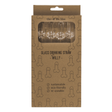 Скляні трубочки Glass Drinking Straw Willy (в наборі 4 трубочки та щіточка)