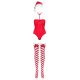 Боди Obsessive Kissmas teddy red S/M