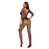 Бодістокінг - Bodystocking 2048, black - One Size