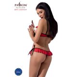 Комплект белья Passion Exclusive CHERRY SET OpenBra S/M, red, открытый лиф, трусики-юбочка