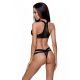 Комплект белья Passion Exclusive ARIN SET XXL/XXXL, black, сетчатый лиф и стринги