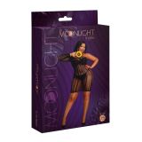 Платье-бодистокинг Moonlight Plus Model 05 XL-XXXL Black, закрытое одно плечо и рукав