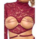 2251329 Abierta Fina Open Top & Thong Red