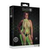 Бодістокінг - Ouch! Bodystocking With Halterneck Green, XL/4XL