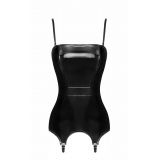 Корсет з підв'язками для панчіх Noir Handmade F381 Dominae Venom PVC corset-belt XXL