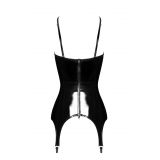 Корсет с подвязками для чулок Noir Handmade F381 Dominae Venom PVC corset-belt XS