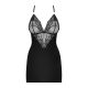 Пеньюар - Obsessive 828-CHE-1 Chemise & Thong Black