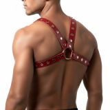 Чоловіча портупея Art of Sex - Spartacus, екошкіра, колір червоний, розмір L-2XL