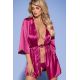 Комплект Obsessive Satinia robe (Черный, S/M)