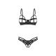 Комплект Obsessive Euridia 2-pcs crotchless set XS/S