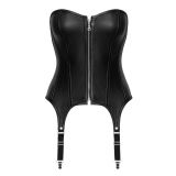 2001063 Zado Leather Suspender Corset Black