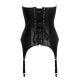 2001063 Zado Leather Suspender Corset Black