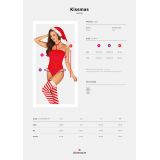 Боди Obsessive Kissmas teddy red L/XL
